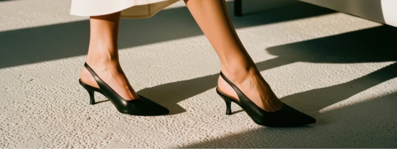 Black unisex kitten heels with straps